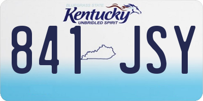 KY license plate 841JSY