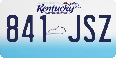 KY license plate 841JSZ