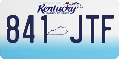 KY license plate 841JTF