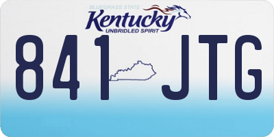 KY license plate 841JTG