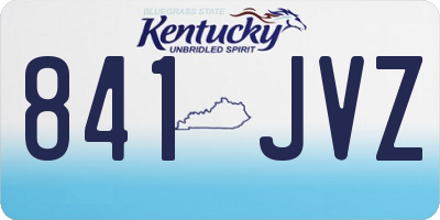 KY license plate 841JVZ