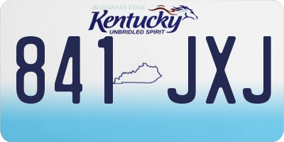 KY license plate 841JXJ