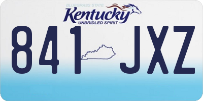 KY license plate 841JXZ