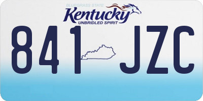 KY license plate 841JZC