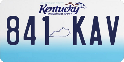 KY license plate 841KAV
