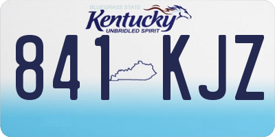 KY license plate 841KJZ