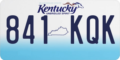 KY license plate 841KQK