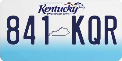 KY license plate 841KQR