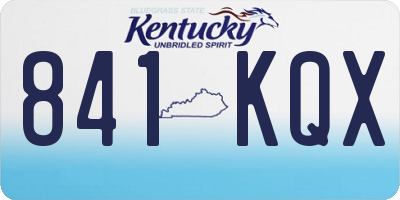 KY license plate 841KQX