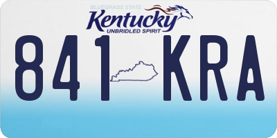 KY license plate 841KRA