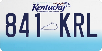 KY license plate 841KRL