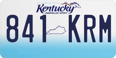 KY license plate 841KRM