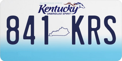 KY license plate 841KRS