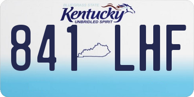 KY license plate 841LHF