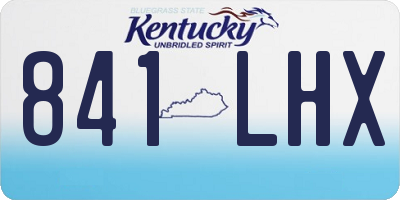 KY license plate 841LHX