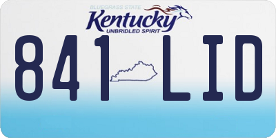 KY license plate 841LID