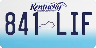 KY license plate 841LIF