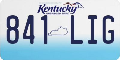 KY license plate 841LIG