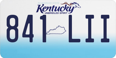 KY license plate 841LII