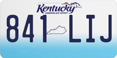 KY license plate 841LIJ