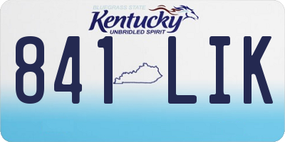 KY license plate 841LIK