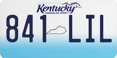 KY license plate 841LIL