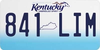 KY license plate 841LIM