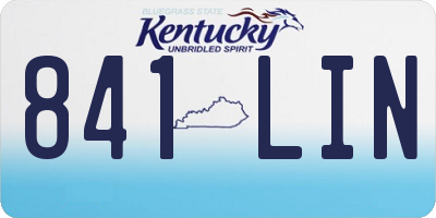 KY license plate 841LIN