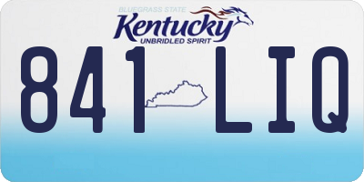 KY license plate 841LIQ
