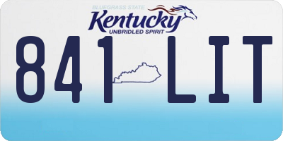 KY license plate 841LIT