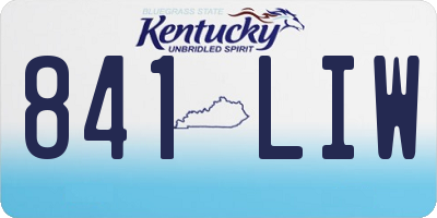 KY license plate 841LIW