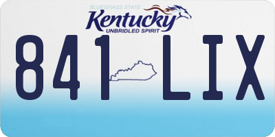 KY license plate 841LIX