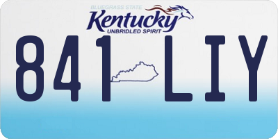 KY license plate 841LIY