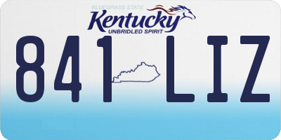 KY license plate 841LIZ