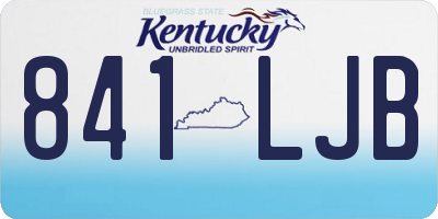 KY license plate 841LJB