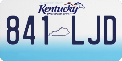 KY license plate 841LJD
