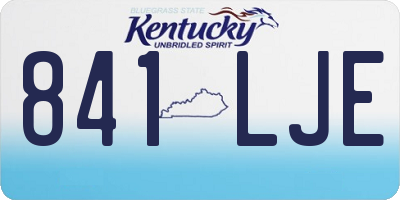 KY license plate 841LJE