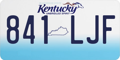 KY license plate 841LJF