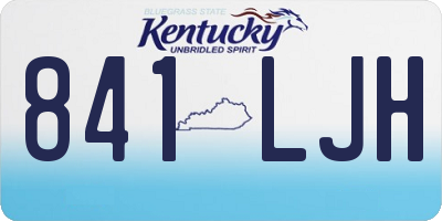 KY license plate 841LJH