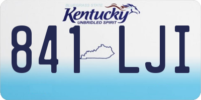 KY license plate 841LJI
