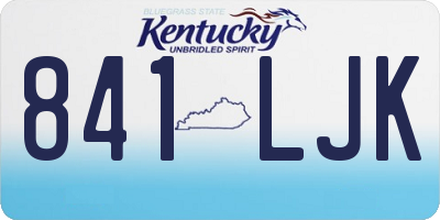 KY license plate 841LJK