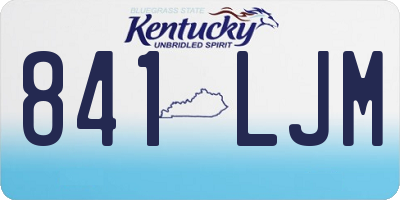 KY license plate 841LJM