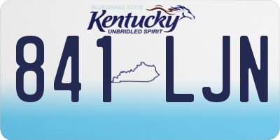 KY license plate 841LJN