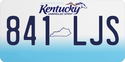 KY license plate 841LJS