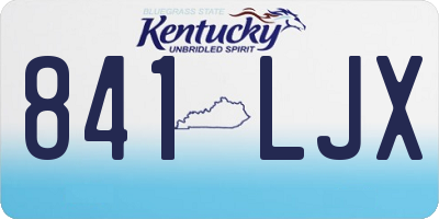 KY license plate 841LJX