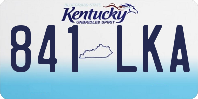 KY license plate 841LKA