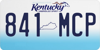 KY license plate 841MCP
