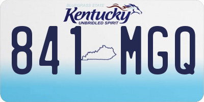 KY license plate 841MGQ