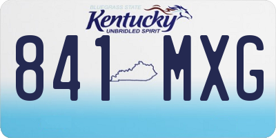 KY license plate 841MXG