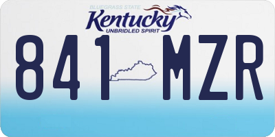 KY license plate 841MZR